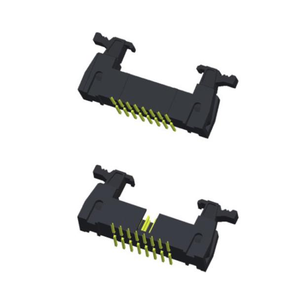 2.54mm Pitch Male Pin Header Connector SMT Short Latch Gold Flash Tray Packing