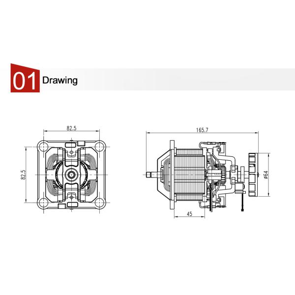 Multi-functional AC Universal Motor U95 for Kitchen Robot, Air Pump, Juicer, Stand Blender, Soy Milk Maker