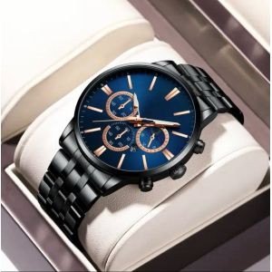 Best OEM Men'S Quartz Watch Luminous Stainless Steel Water Resistant wholesale