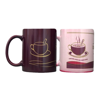 Customized Ceramic Color Changing Magic Mug Heat Changing Coffee Mug