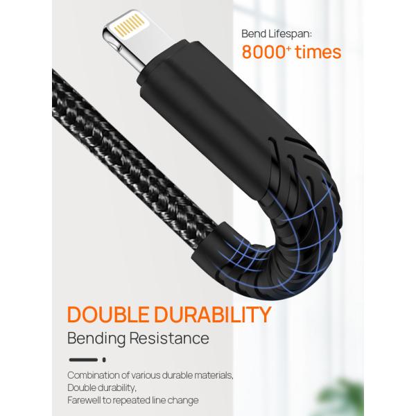 Custom Logo 0.5M Micro USB Lightning Cable For Apple