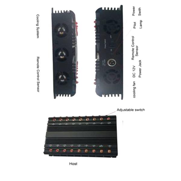 18 antenna WiFi Signal Jammer, gps.3g.4g.uhf.lojack.2.4g + 5.2g + 5.8G shield, high-power wireless network jammer