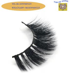 Soft new design 100% real mink fur eyelashes real mink 3D strip lashes