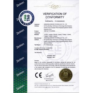 Shenzhen Zenhon Technology CO.,LTD Certifications