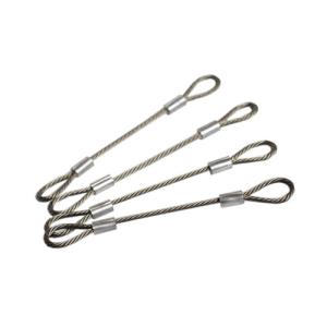 Best Display Wire Rope Lanyard Steel Wire Sling Stainless Steel With String Loops wholesale