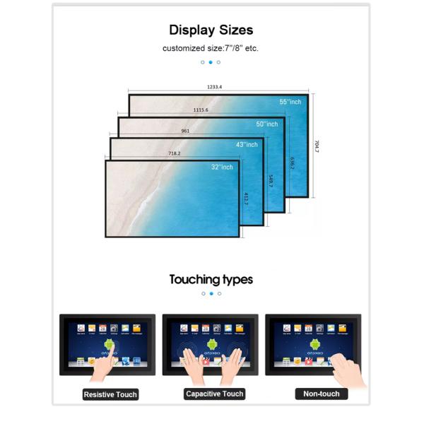 Win7/8/10 Android Ordering Kiosk Machine Digital Advertising VESA Embedded