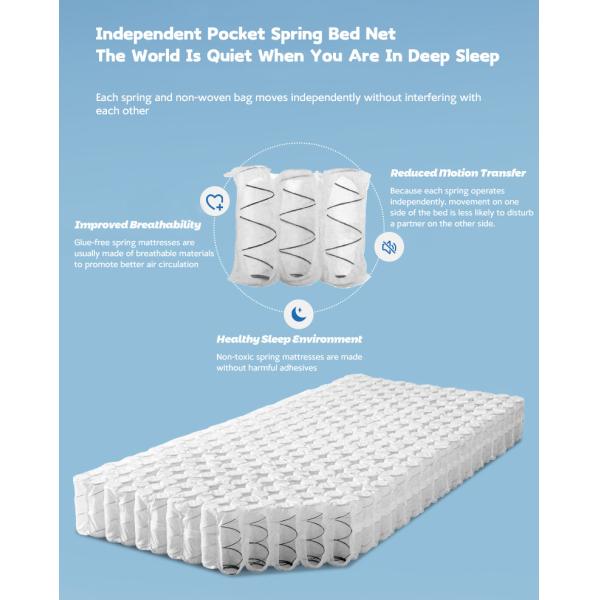 Independent Spring Bed Net Mattress Core Technology Custom Size Bed Nets For Twin Beds