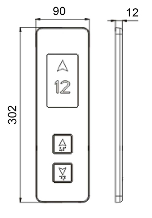 Ultra - Thin Elevator Cop Lop LOP With LCD Screen Display CE ISO9001