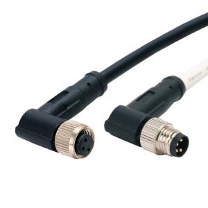 China Automation IP68 Waterproof Connector Female Right Angle Circular Connector Sensor Cable on sale