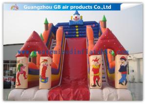 China Customized Big Inflatable Water Slides With Clown Image For Amusement Park on sale