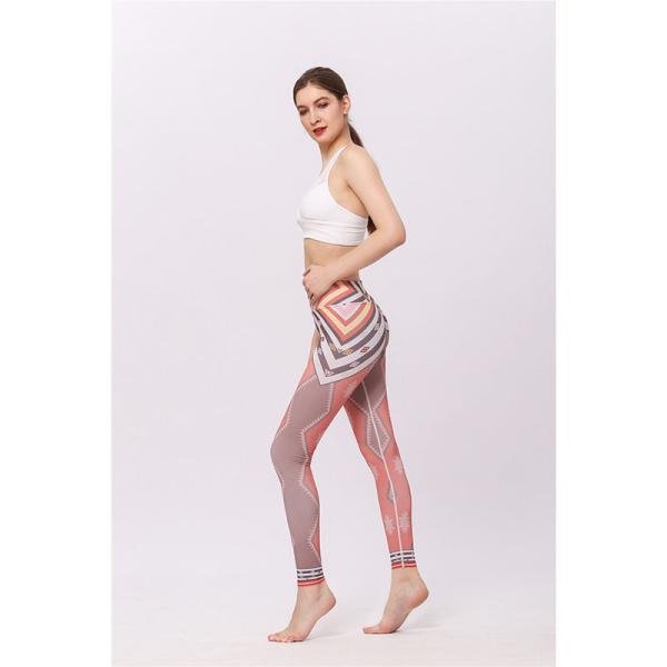 OEM Custom Push Up Patterned Yoga Pants Fitness Colorful High Wasited