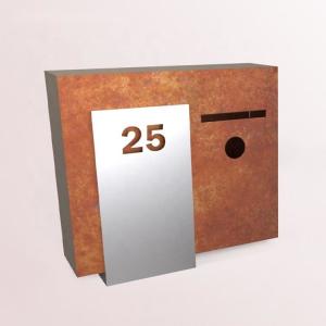 Best Antique Design Outdoor Waterproof Wall Mounted Post Box Corten Steel Mailbox wholesale