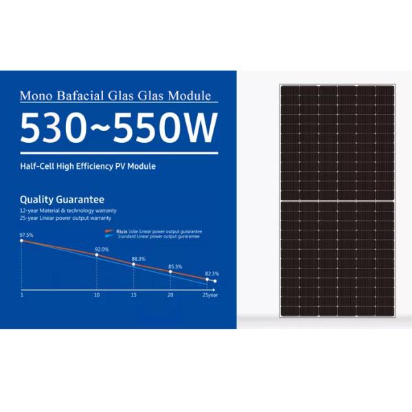 Half Cut Solar PV Module 182mm 10BB 540W 545W 550W 144 Cells