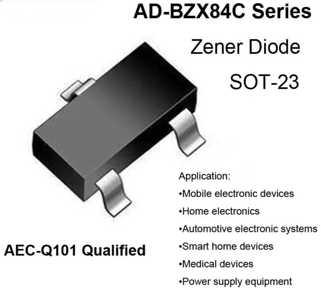 Buy cheap SOT23 Package Outline Zener Diodes BZX84C Series Used in Voltage Regulation from wholesalers