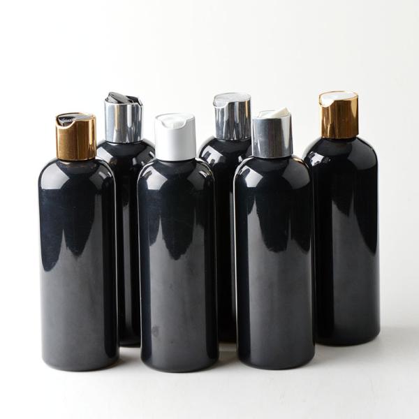 BLACK FLIP TOP OEM ODM PET 3.4OZ HAND SANITIZER PUMP BOTTLE