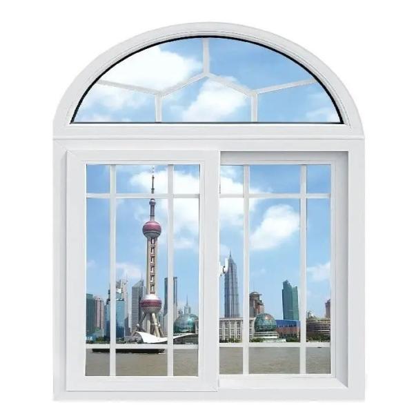 Tempered Glass Modern Sliding Windows With PVC Frame And UV Protection