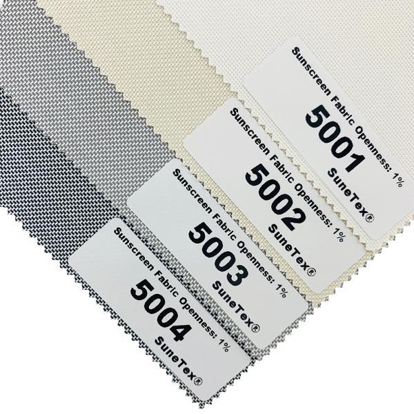 Eco-Friendly 385GSM Polyester PVC Sunscreen Roller Blind Fabric with 2/2.5/3m Width