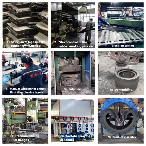 Stainless steel rubber expansion joints are corrosion resistant and heat resistant, suitable for corrosive environments such as chemical industry and