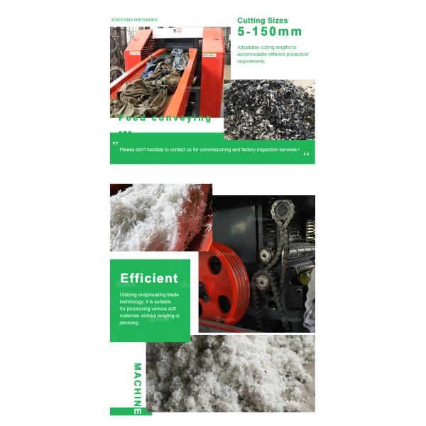 Customer's Requirement Fishing Net Shredding Machine for Soft Material Fabric Cutting