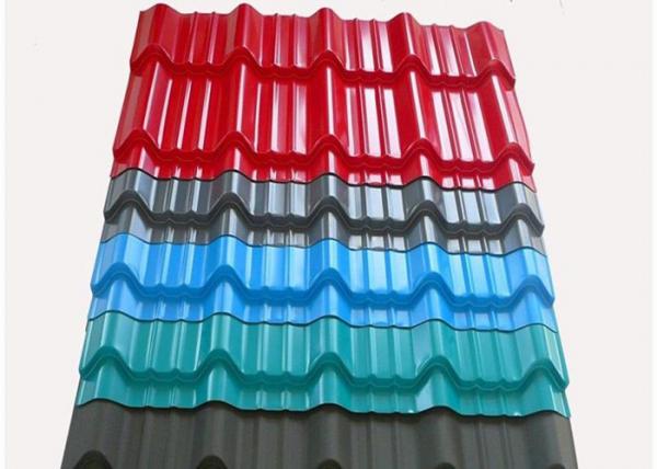 Cheap Color Coated Roofing Sheets , Corrugated Metal Roofing Sheets Width Length Customized for sale