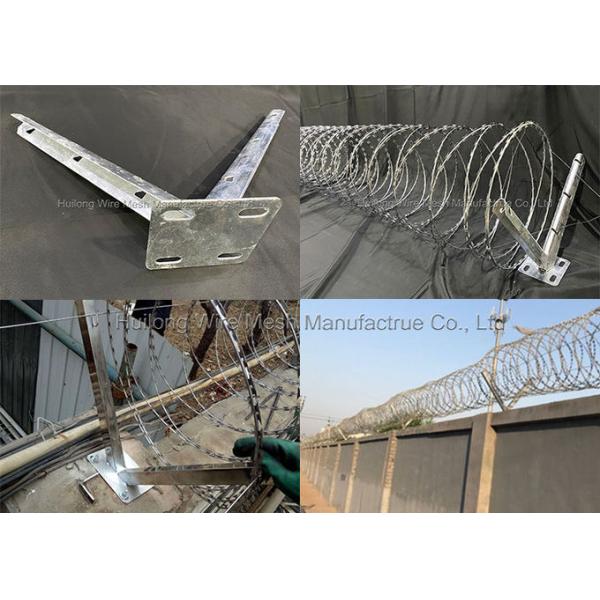 2.5mm Concertina Barbed Tape , Security Rbt Reinforced Barbed Wire 7