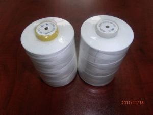 China raw White Polyester Yarn , dye tube Polyester Ring Spun Yarn on sale