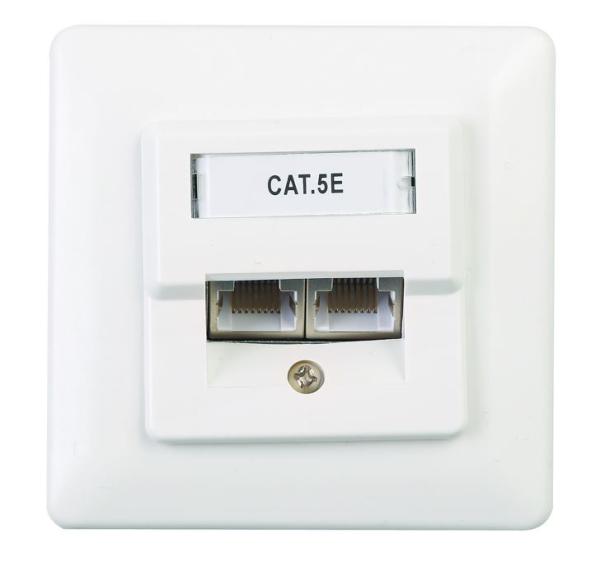 Ftp Network Faceplate Socket White / Lvory Higher Efficiency For Telecommunicati