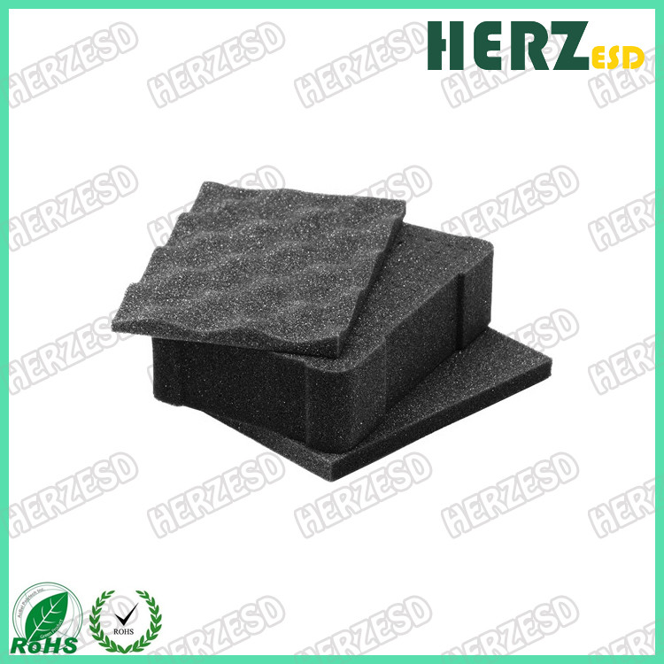 Antistatic PU Foam ESD Blister Packing Black / Pink Color Conductive Foam