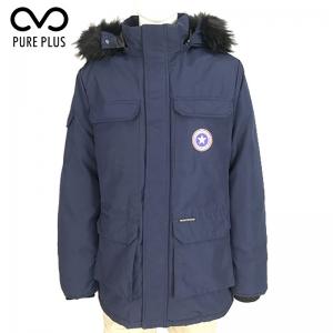 Best Water Resistant Mens Light Padded Jacket , Large Mens Padded Fur Hood Jacket wholesale