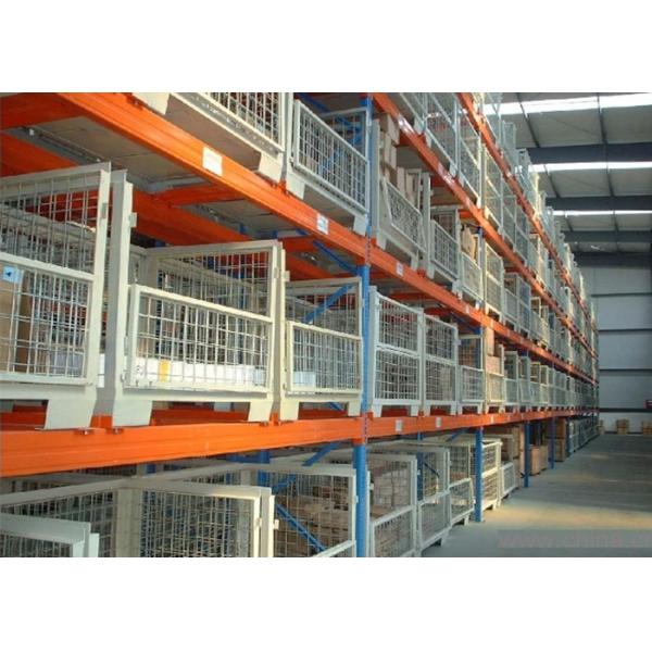 Stackable Industrial Wire Mesh Containers Powder Coated ISO9001 Approved