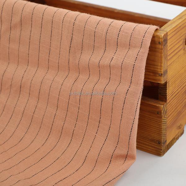 Linen Slub Yarn Dyed Fashion Fabric High Quality Skirt and Shirt Cloth Woven Custom Fabric for Clothing