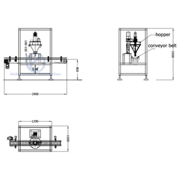 High Precision Automatic Auger Powder Filler 2g To 500g Simple Operation