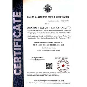 Jiaxing Texson Textile Co., Ltd. Certifications