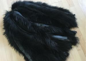 Best Jacket Raccoon Mens Fur Collar 100% Handmade With Customized Colors / Size wholesale
