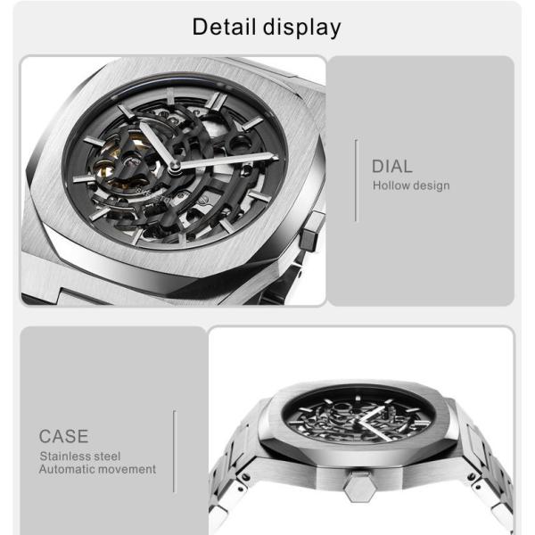 Stainless Steel 42mm Automatic Mechanical Watch 3BAR Automatic Quartz
