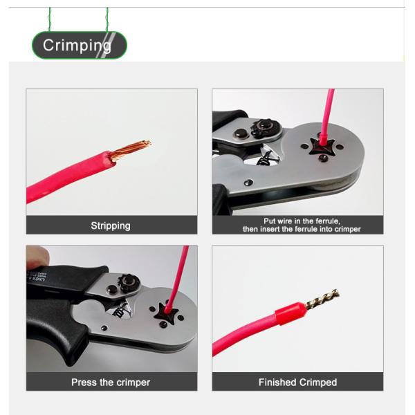 VE4012 4.0mm² Assortment Wire End Ferrules Copper Crimp Connector Insulated Cord Terminal Fast Installation