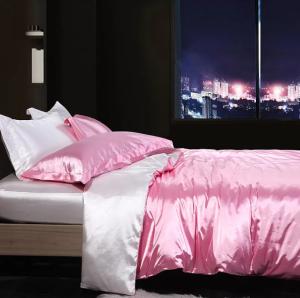 China Pink 20x30in Mulberry Silk Sheet Set Queen Textile Silk Queen Fitted Sheet on sale