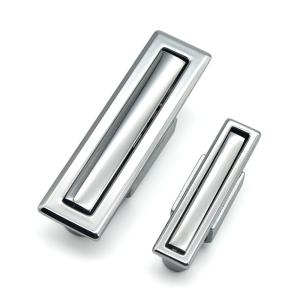 Best Zinc Alloy Push Out Concealed Drawer Handle Sand Chrome wholesale