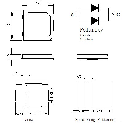 High light efficiency 5730 160-170lm 4800K-5200K Ra80 SMD LED Chip For Solar Street Light