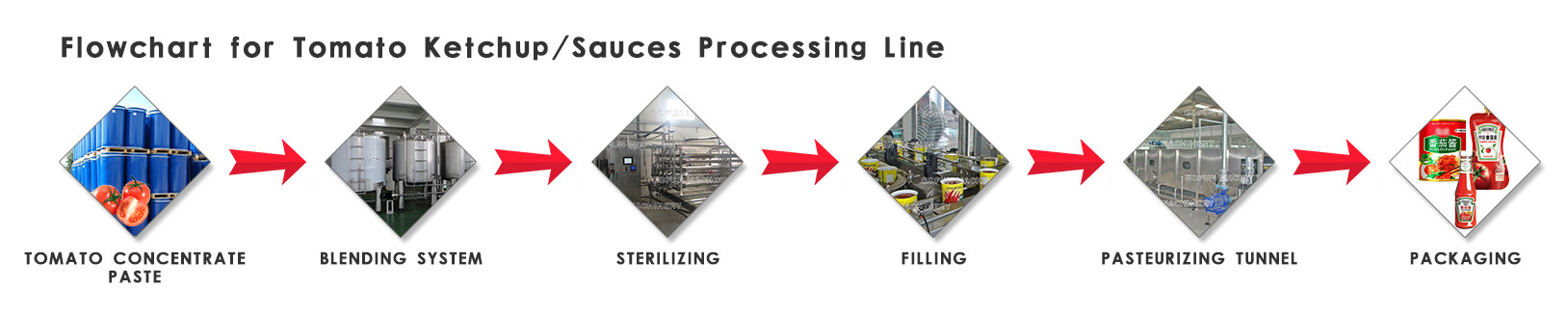 Touch Screen PLC Concentrate Paste Tomato Processing Line