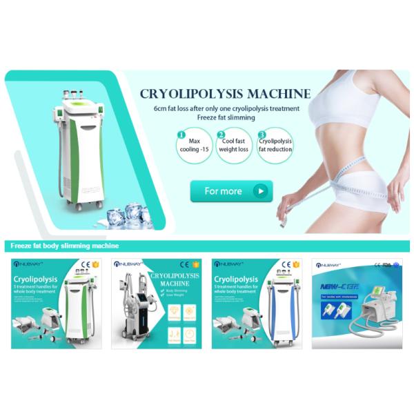 OEM & ODM Semiconductor + water + air system cool tech fat freezing slimming machine with 3 sizes of handles