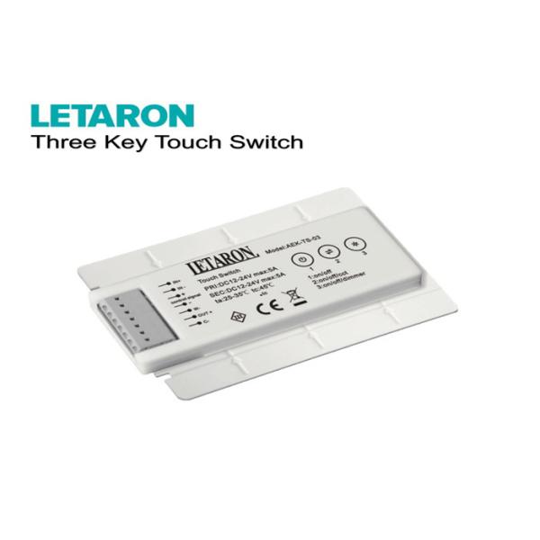 CCT Bathroom Mirror Touch Switch , Three Keys Touch Activated Light Switch