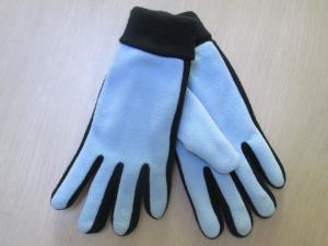 Winter gloves for Men and Woven Robbin Cuff--Fleece Glove--Polyester glove-