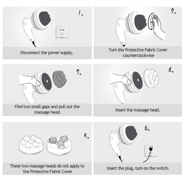 Multicolored Anti Cellulite Electric Massager Step Less Speed Rolling