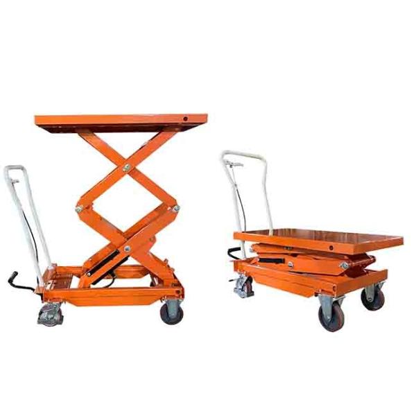Cheap Mobile 300kg Double Scissor Lift Tables 39.76inx20.47in Max Height 62.40in for sale