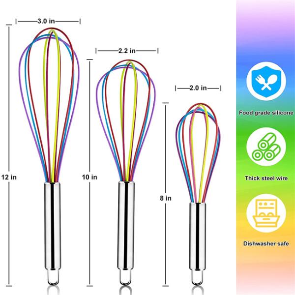Multiapplication Kitchen Utensils Whisk Stainless Steel Rustproof
