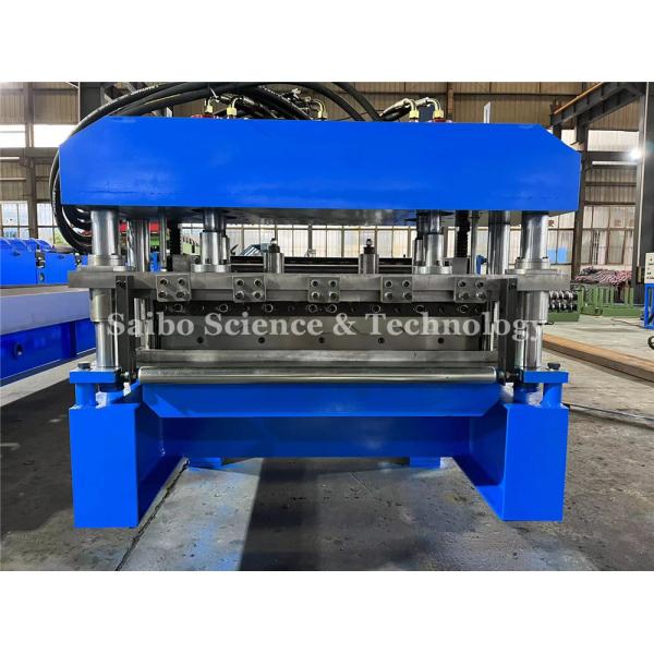 0.4-0.6mm Thickness Range Tile Roll Forming Machine With Chain Drive System For Tiles