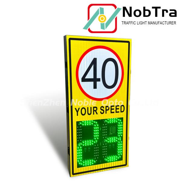 IP54 Waterproof Level 2 Color Speed Limit Signs 12watt Red and 15watt Green for Industrial Applications