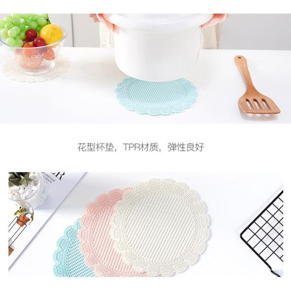Lower Shape Large Heat Resistant Silicone Mat Drink Cup Coasters