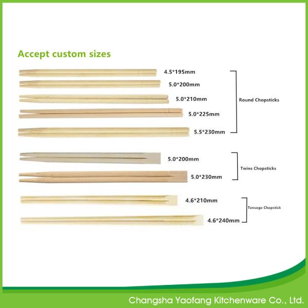 High Quality Custom Printed Disposable Bamboo Round Chopsticks with Logo